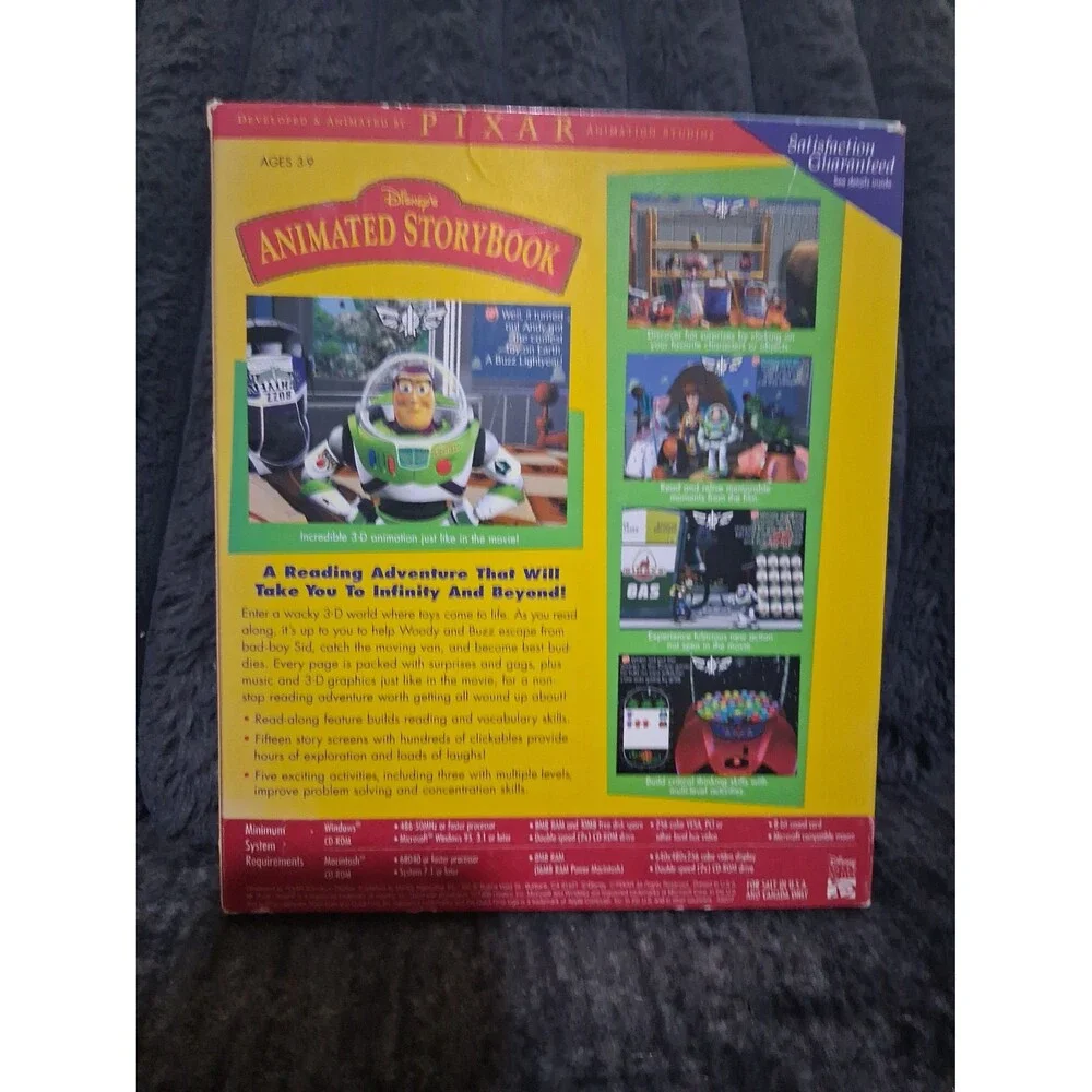 Vintage 1996 Hasbro Toy Story 3D animated Storybook